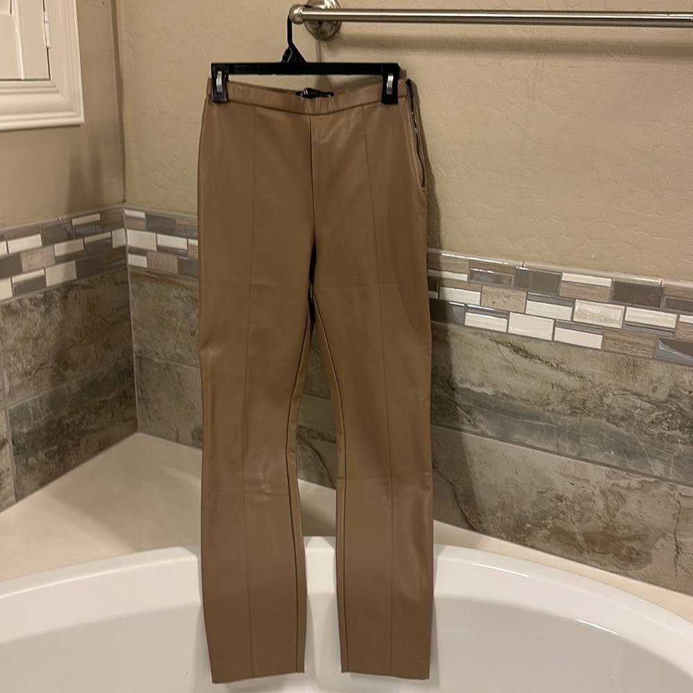 Zara Faux Leather skinny pants Size M